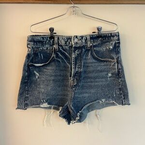 Wild Fable Blue Jean Shorts High-Waisted Distressed